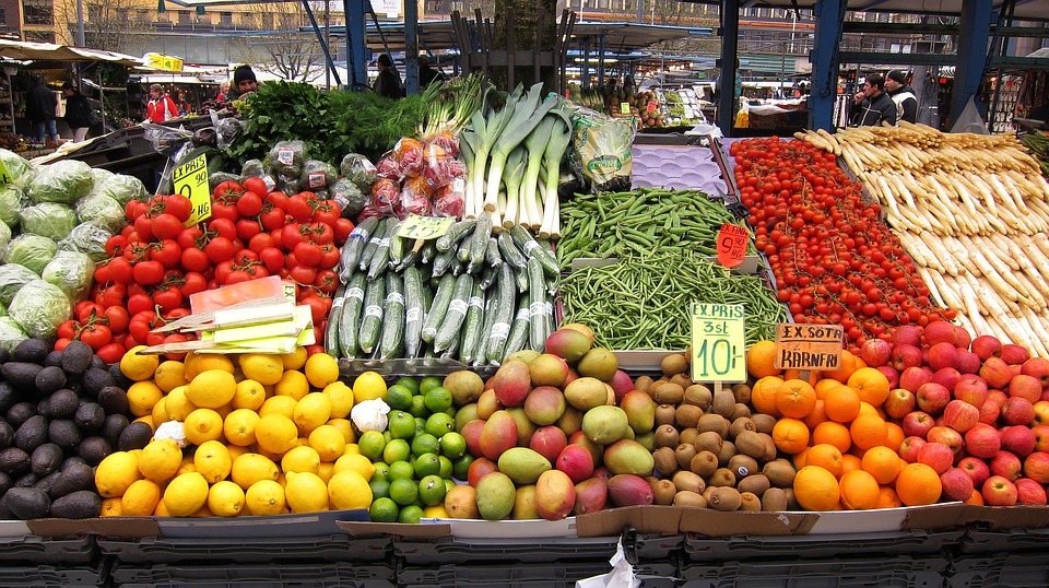 fresh vegetables at the market