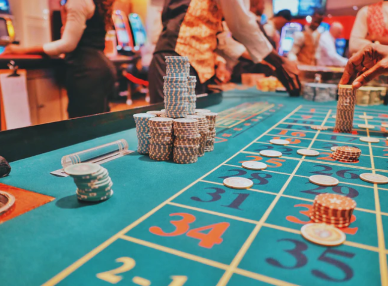 casino table poker chips bet
